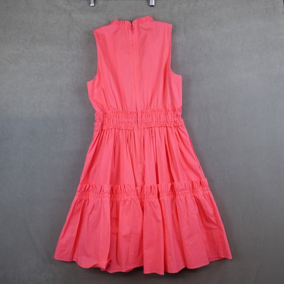 Lilly Pulitzer Elina Stretch Ruffle Dress Pink Size 4 Zip Back - Picture 8 of 9